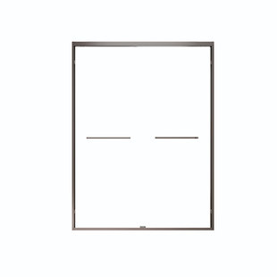 02日丰淋浴房一字型双移门下沉式洗澡房卫生间浴室隔断玻璃门家用