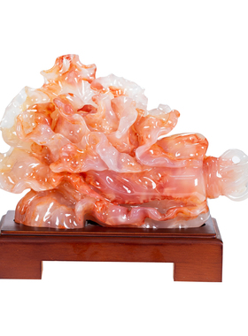 石诚记天然玉石白菜摆件中式客厅