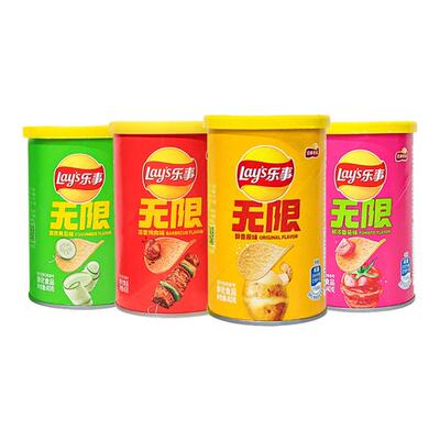 乐事膨化食品薯片40g罐装