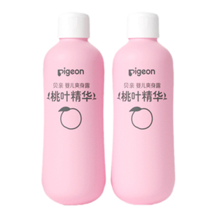 贝亲桃子水桃叶精华婴儿春夏舒缓滋润爽身2瓶贝亲官方旗舰店正品