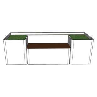 户外花箱座椅组合不锈钢镀锌家用庭院室外外摆步行街休闲座椅花箱