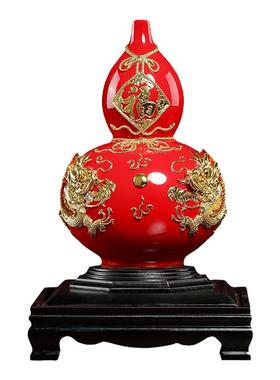 【感恩结缘优惠】《福葫芦漆线雕》开口空心家居玄关办公室摆设