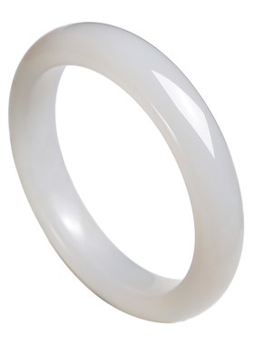 天然和田玉手镯灰白玉平安镯