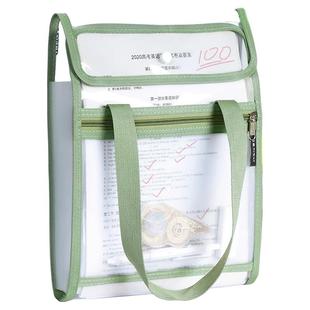 金利透明试卷收纳风琴包竖式手提文件夹13层大容量风琴袋学生科目分类袋多格插页文件袋资料收纳整理收纳包