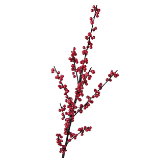 现货10叉5叉大支冬青年宵吉祥果喜庆红果子仿真果枝客厅商场装饰