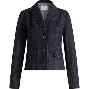 Brooks Brothers/布克兄弟女士春夏复古牛仔修身短款西装外套