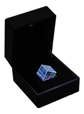 创意镀彩立方体玻璃装饰摆件