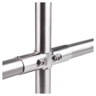 不锈钢紧固件接头圆管卡扣固定器三通对接配件组合免焊活口结构件