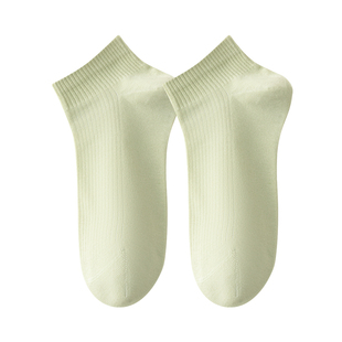 袜子女款短袜春季纯棉浅口防臭吸汗透气船袜夏季可爱纯色短筒袜