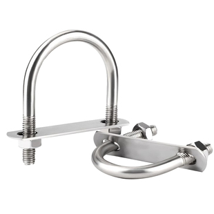 带螺母挡板套装304不锈钢U型螺栓螺丝U形卡U型管卡管夹固定卡扣骑