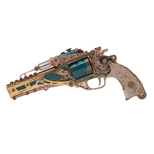 奇幻蒸汽左轮枪拼装模型积木3d立体拼图男孩子新年生日礼物玩具10