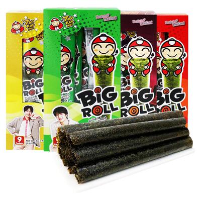 泰国进口老板仔海苔卷即食脆紫菜儿童好吃解馋小零食小吃休闲食品