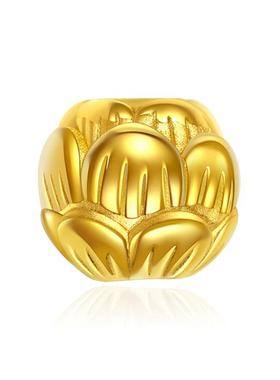 明牌珠宝足金3d路路通转运手链