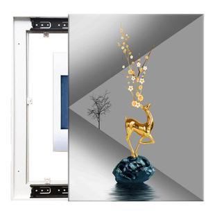 电表箱装饰画竖款现代简约弱电箱空开箱电闸盒遮挡画钢化玻璃超薄