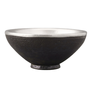 纯银999银茶杯茶杯瓷包银茶杯粗陶品茗杯主人杯小茶杯银杯子 朴