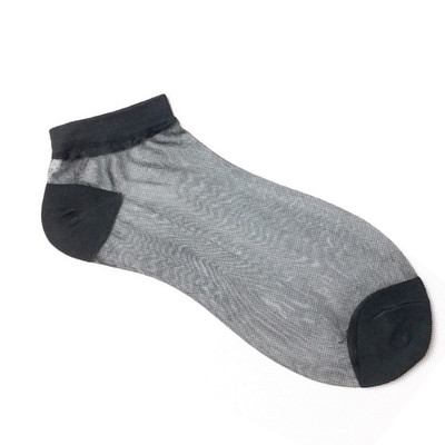 男士丝袜夏季薄款透气黑色商务