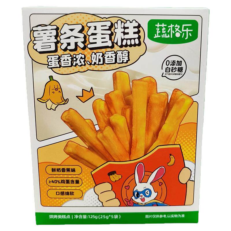 蔬格乐小薯条蛋糕宝宝儿童鸡蛋牛奶香蕉口味早餐面包代餐零食点心