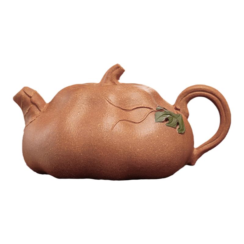 瓷恒堂砂粒质感紫砂茶壶