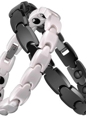 太空陶瓷手链镶嵌磁石情侣款