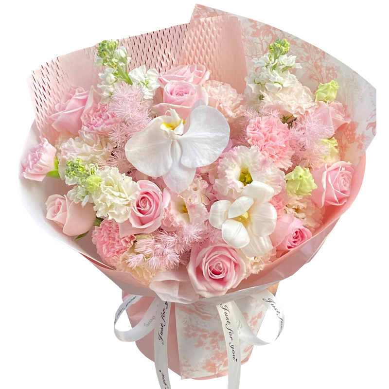 玫瑰蝴蝶兰花束全国鲜花同城送