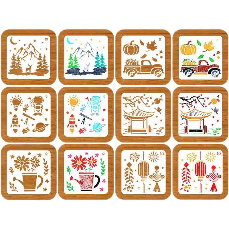 镂空绘画模板儿童绘画工具小学生手抄报神器画画diy涂鸦学生手抄