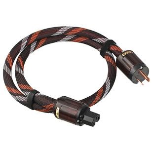 升级hifi纯铜美标/国标发烧级电源线CD机胆机功放无氧铜电源连接