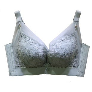 唯美19367一片式无钢圈AB中厚杯聚拢无痕美背性感蕾丝调整型文胸