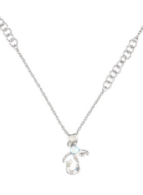 BZV现象蓝色爱心小众设计项链