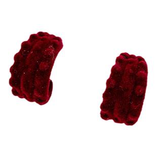 毛绒养耳洞气质银耳钉新款2025爆款女轻奢高级感独特耳环秋冬耳饰