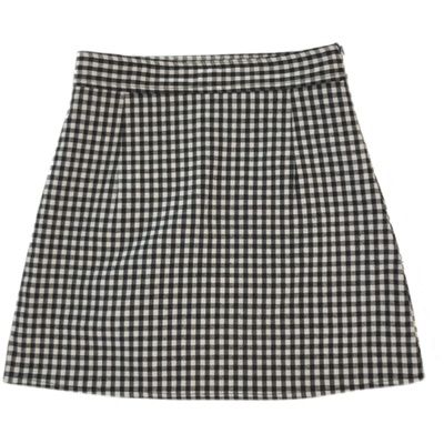 经典黑白格子女士百搭显瘦半身裙