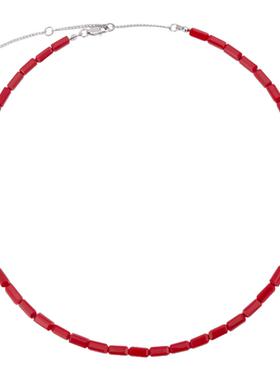 RedRef 蔡徐坤同款 多样造型百搭红色粉色白色串珠米珠项链
