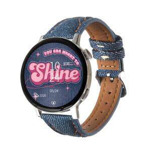 适用华为gt3表带新款牛仔gt2华为智能手表watch3/4pro手表带女款gt1专用夏天夏季女生荣耀gs3i/gs3真皮高级感