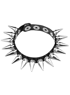 银色宽大子弹头铆钉朋克透明手链