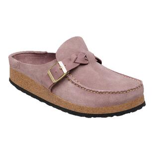 BIRKENSTOCK勃肯德国进口新品女款牛皮绒面革编织Buckley包头拖鞋