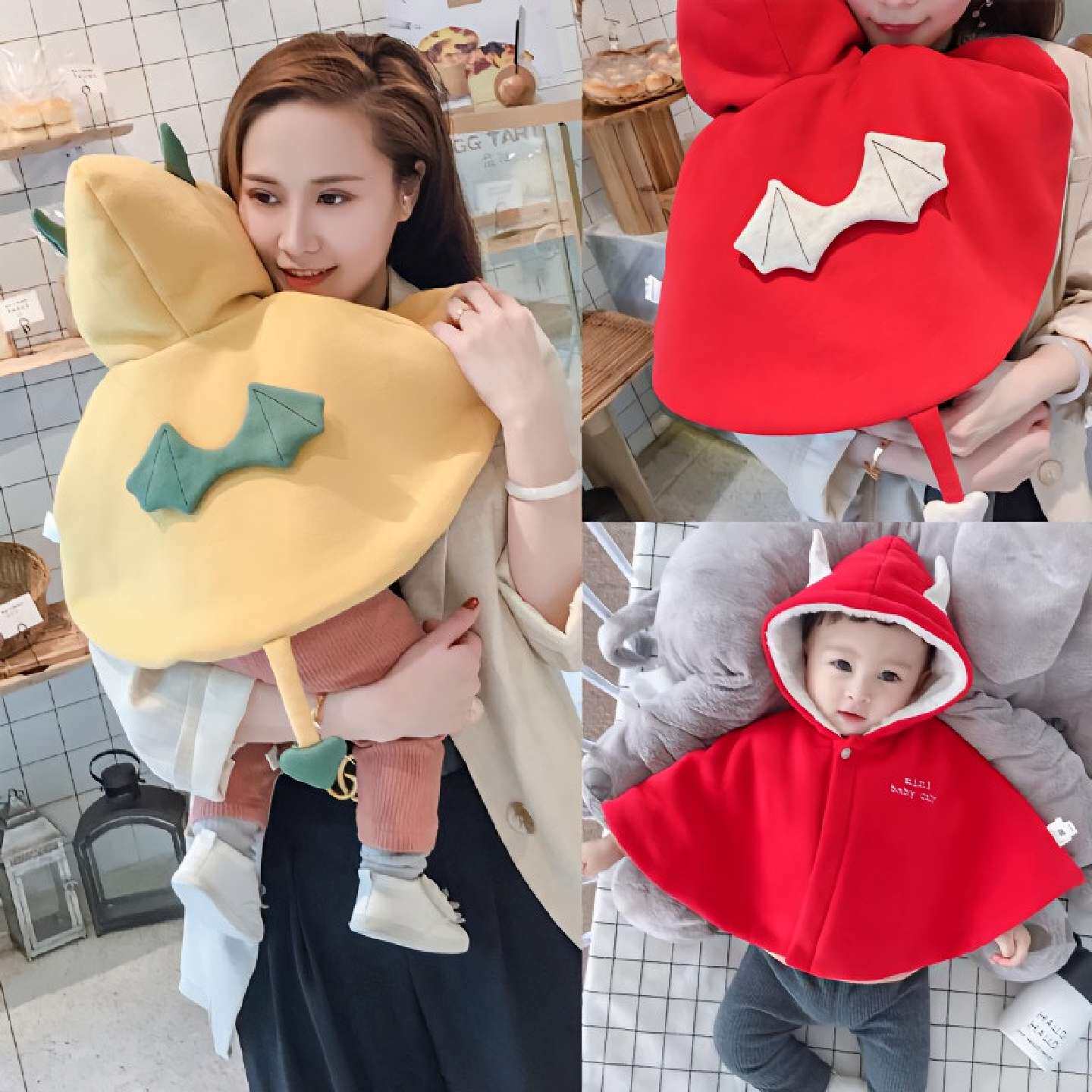 婴儿披风斗篷外出宝宝加绒冬季保暖外套新生儿冬装婴幼儿防风披肩