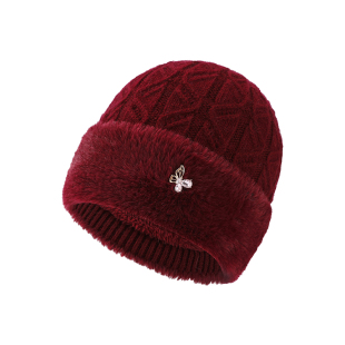 中老年人帽子女冬季妈妈冬帽老人帽奶奶兔毛帽冬天加绒保暖毛线帽