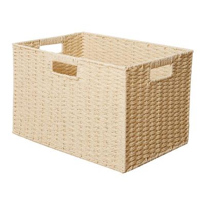 素写收纳筐日式简约手工编织