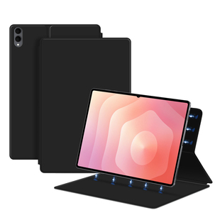 适用三星Tab S10Lite保护壳磁吸带笔槽S10FE平板保护套S9FE变形支架壳S9/S8/S7时尚简约超薄新款笔磁吸充电壳