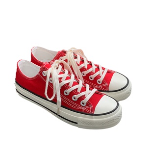 春季加厚1970s帆布鞋男鞋大红色经典款低帮女鞋韩版百搭潮流板鞋