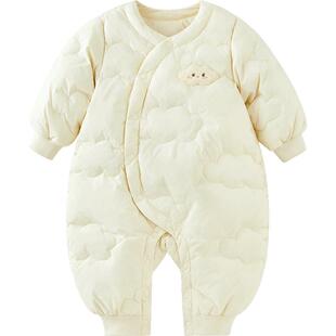 【三防】微狮牧尼宝宝轻薄羽绒服冬季保暖婴儿连体衣哈衣爬服冬装