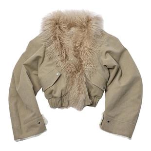 Medium Well 2025秋季新款毛领沙卡夹克外套简约百搭夹克