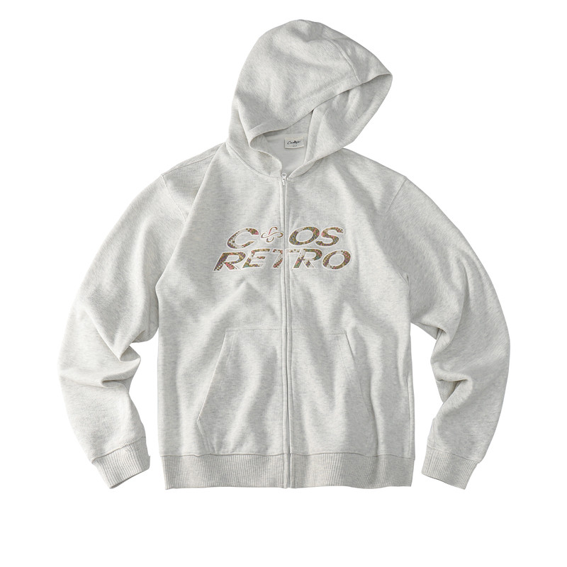 CoosRetro 秋季潮牌男士开衫藏族传统纹样贴布绣连帽卫衣运动外套
