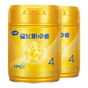 【官方正品】飞鹤卓睿4段3-6岁儿童乳铁蛋白配方奶粉750g*2罐hmo