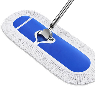 雅高平板拖把大号尘推家用酒店工厂棉线排拖懒人大一拖净保洁专用