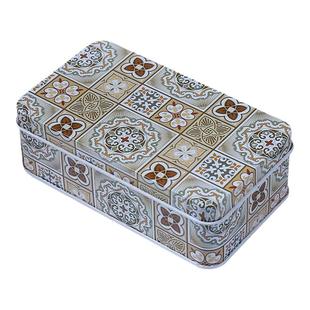 长方形多功能收纳小盒桌面马口铁盒迷你随身携带糖盒密封防潮盒子