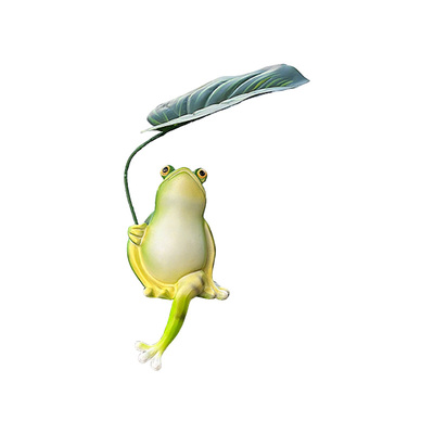 汽车摆件撑伞钓鱼青蛙玩偶公仔