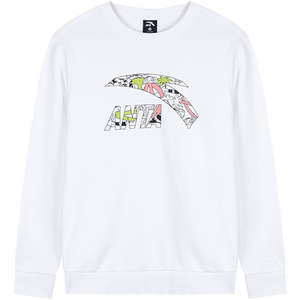 安踏卫衣男2025春季新款LOGO印花长袖套头衫青少年休闲运动上衣男