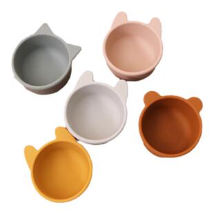 跨境宝宝硅胶餐盘宝宝婴儿辅食餐碗食品级硅胶碗儿童防摔硅胶餐碗