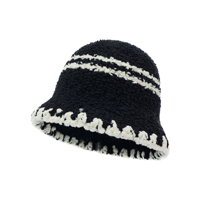 ELLE圈圈绒定型盆帽女士秋冬季