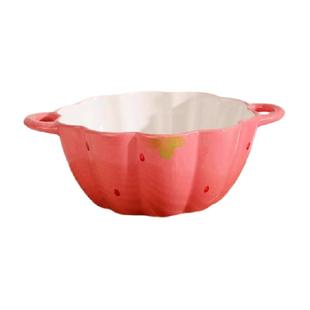 佩尔森陶瓷水果沙拉碗家用ins早餐燕麦碗新款个人专用带勺甜品碗